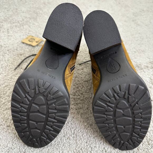 Born Cass Hiking boots In Chestnut NEW Women's 8.5 Suede Heeled Booties - Picture 5 of 10